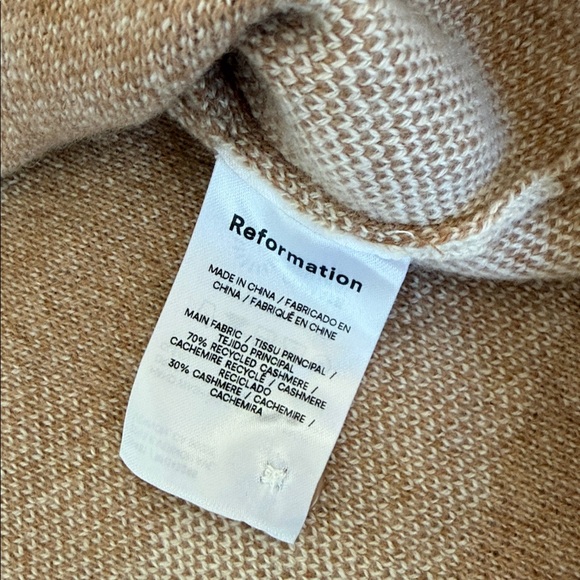 Reformation Checkered Brown and Cream Cardigan Set - Picture 8 of 10